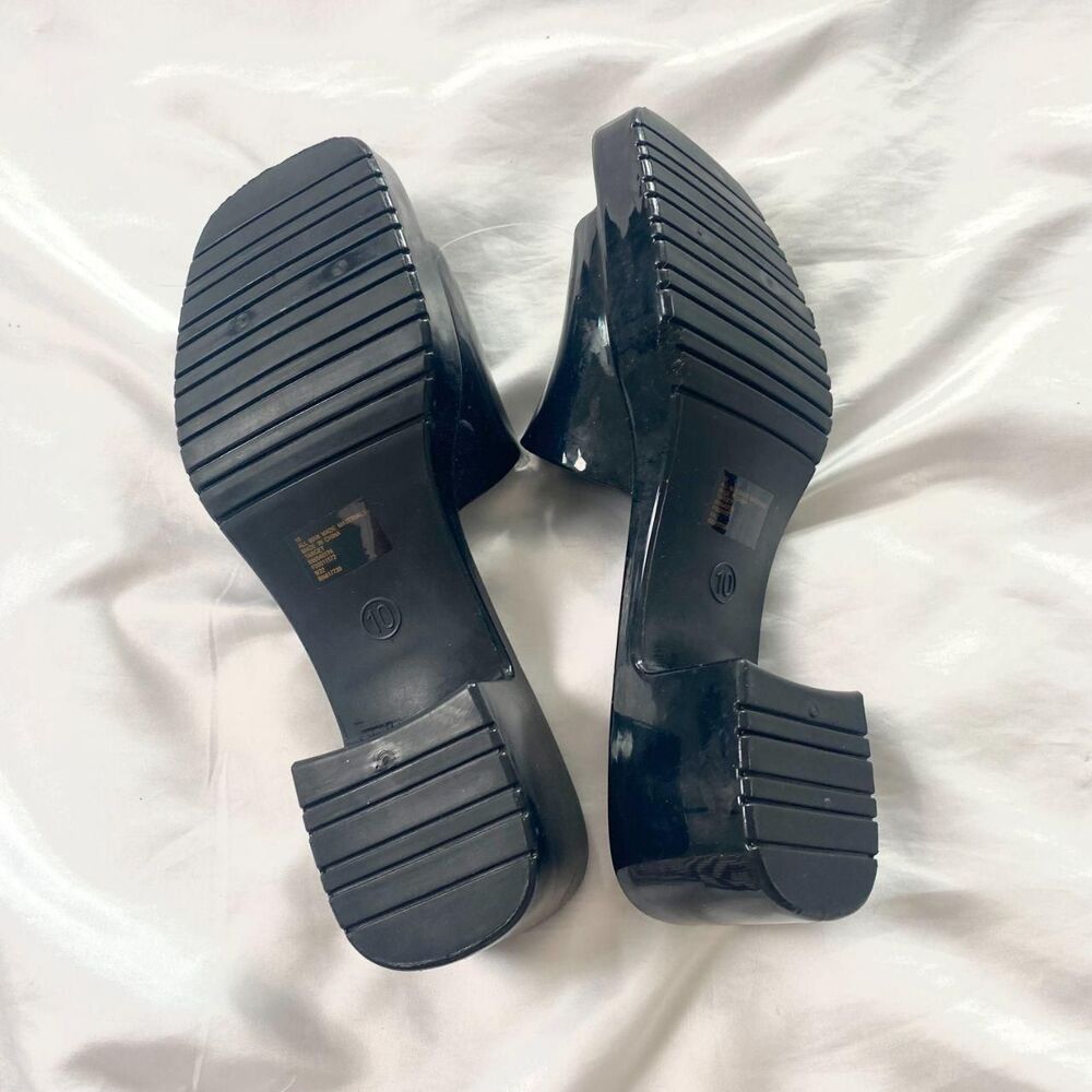 NEW Unworn Y2K Black Wild Fable Macy Mule Heels Sandals US 10 - Picture 5 of 6